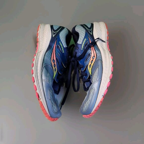 Saucony Womens Tornado 2 Running Sneaker Shoes Size 10 Blue Pink S15439-3 - Picture 2 of 16